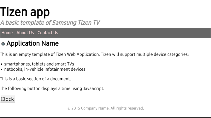 TV Basic App UI