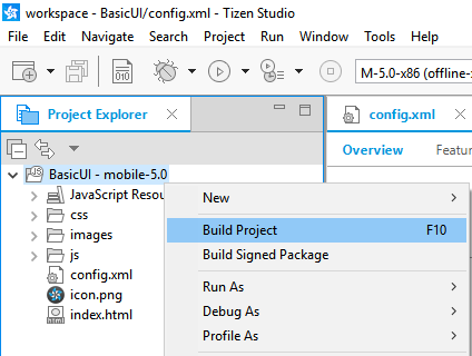 Manually building the application