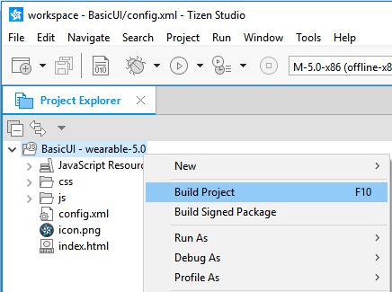 Manually building the application