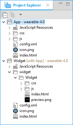 Widget application reference