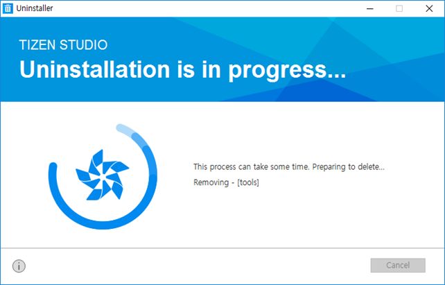 Uninstallation in progress