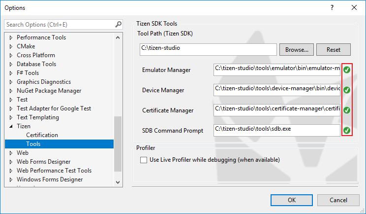 Check the SDK tool path